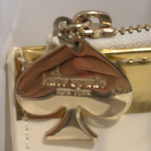 Kate Spade Gold and Cream Striped Clutch - Picture 3 of 5